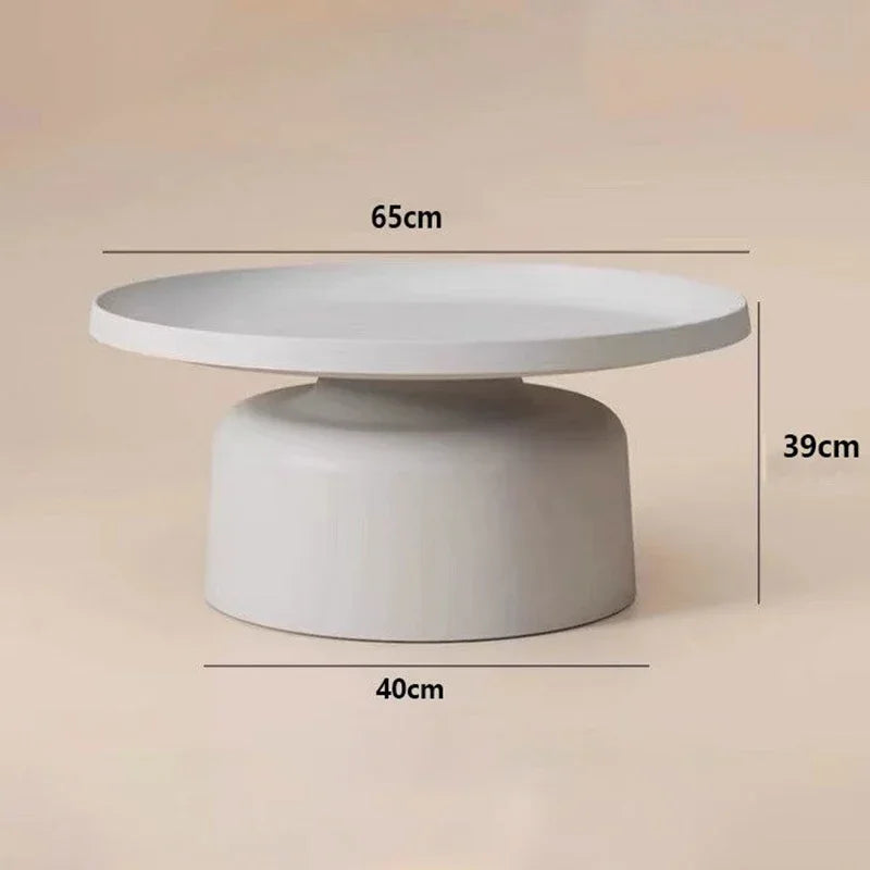 Nordic Minimalist Round Coffee Table with Storage – view 8, modern home furniture